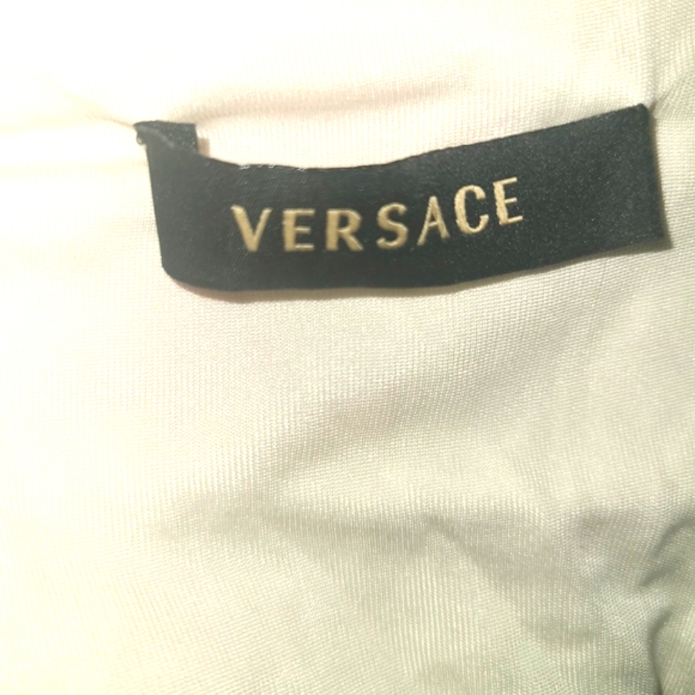 Vintage Versace White and Red Floral Ruched Fitted Tank Top - Picture 9 of 9